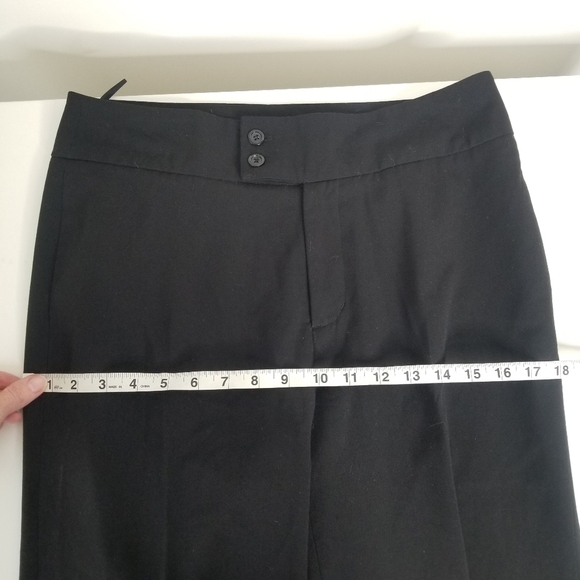 Not Your Daughter's Jeans Black Double Button Front Pleated Trousers Size 8P - Picture 5 of 12